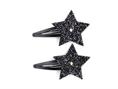 Petit by Sofie Schnoor barrettes with stars gray glitter (2-pack)